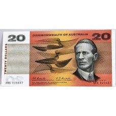 AUSTRALIA 1967 . TWENTY  20 DOLLARS BANKNOTE . COOMBS/RANDALL . LAST PREFIX XBS